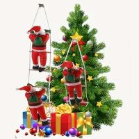 Christmas Ornaments Gift Climbing Ladder Santa Claus Christmas Tree Wall Hanging Pendants Climbing Rope Doll New Year Decor Christmas Ornaments