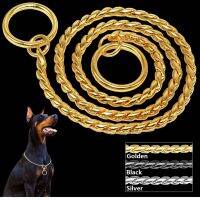 【CW】 Choke Chain Training Dog Collars Snake P Choker Pet Show Collar 4 Colors 8 Sizes