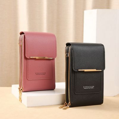 Women Bags Soft Leather Wallets Touch Screen Cell Phone Purse Crossbody Shoulder Strap Handbag for Female Cheap Women  39;s Bags 【MAY】