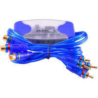 Audio Noise Filter 4-Channel RCA Blue Line Noise Filter Car Audio Noise Isolator Filter Radio Noise Eliminated for Auto Truck Speakers Amplifier Equalizer RCA Signal intensely