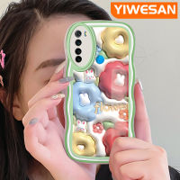 YIWESAN เคสสำหรับ Xiaomi Redmi Note 8 2021 Note 8T ลายการ์ตูนครีมดอกไม้3D แฟชั่นสีสันสดใสป้องกันเลนส์กล้องเคสนิ่มโปร่งใสกรอบซิลิโคนกันกระแทก