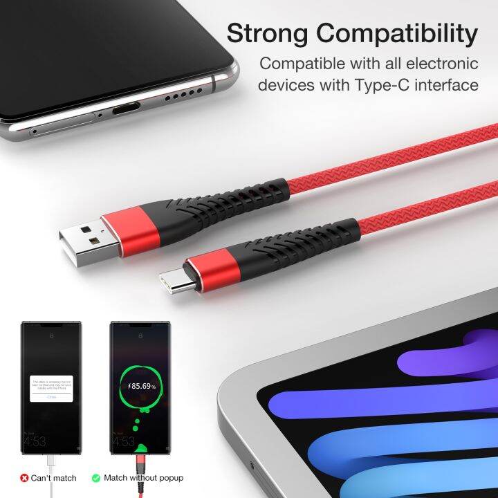 a-lovable-usb-c3acharging-type-c-สายข้อมูลสำหรับ-s20-s21pocop40ประเภท-cphone-ชาร์จลวดยาวตะกั่ว3เมตร