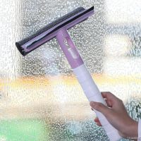 ❍ↂ  Glass Cleaning Tool Double-sided Disassemble Rod Window Cleaner Mop Squeegee Wiper with Water Spray Bottle Cleaning Brush