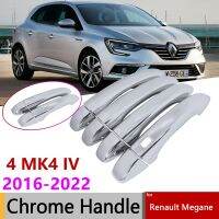 [HOT HUIQKKJKUIO 556] สติกเกอร์สำหรับ Renault Megane MK4 2016 2022 2018 2019 2020โครเมียมฝาครอบมือจับประตูทนทานแต่งรถอุปกรณ์เสริมฟิล์มป้องกัน