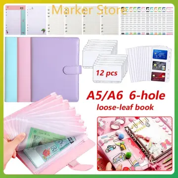 25pcs A6 Pu Leather Budget Binder Set, Binder Cover Personal Planner Binder  For Money Saving Cash E