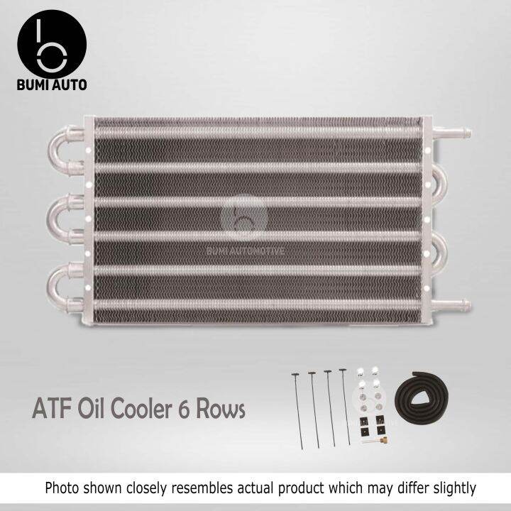 Aluminium Universal Transmission Fluid Cooler ATF Oil Cooler 6 Rows