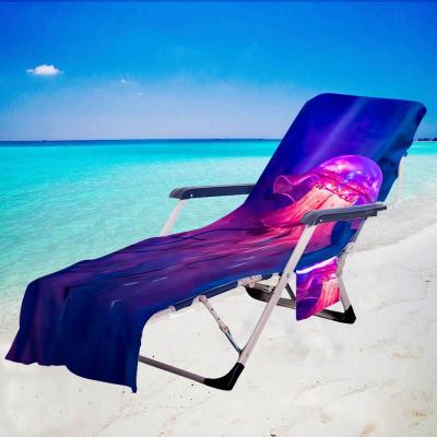 Fiber Sun Lounger Cover Portable Sun Bed Chair Cover For Summer Outdoor Garden Pool Sand Stall Deck Chair Beach Chair Towel