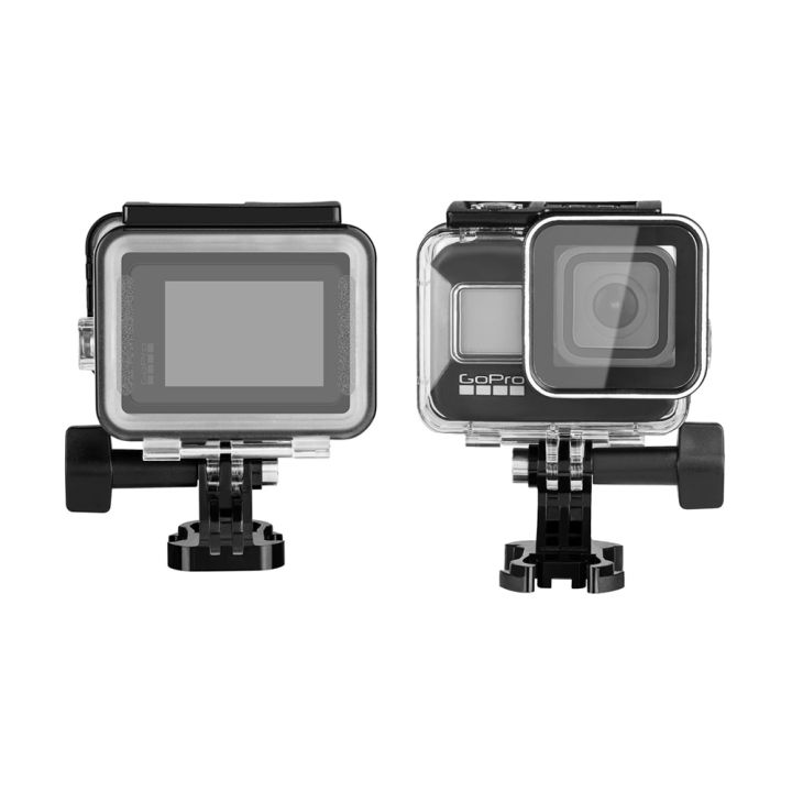 กล่องใส่โทรศัพท์ใต้น้ำ50ม-ฝาครอบกันน้ำสำหรับ-gopro-hero-อุปกรณ์เสริมกล้องถ่ายภาพโปร่งใสเลนส์8กระจกนิรภัยสีดำ