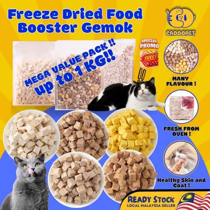 Premium Booster Freeze Dried Cube Gemok Protein Makanan Kucing Pet Cat