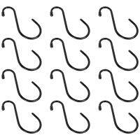 12 Pack 6 Inch Heavy Duty S Hooks for Hanging, Non Rubber Coated S Hooks,Steel Metal Hooks for Hanging