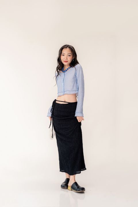 Mua Đầm suông phối chân váy xếp ly chun vạt chéo độc đáo phong cách Hàn  Quốc  Nâu  S tại Thời trang Thu Huyền