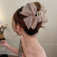 Hair Accessory Ponytail Braid Headdress Mesh Sweet Elegant Hair Claw Clip Hair Clip Bowtie Grip Clip