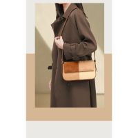 JASMIN NOIR Suede Womens Shoulder Bag Vintage Handbag Small Square Sling Bag