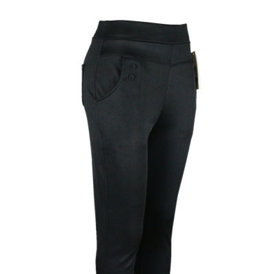 กางเกงขายาวสีดำ ส่งไว ราคาถูก  ทรงกระบอกเล็กผู้หญิงเอวยางยืด   ผ้ายืดได้ ใส่สบาย (9022#) สินค้าพร้อมส่ง