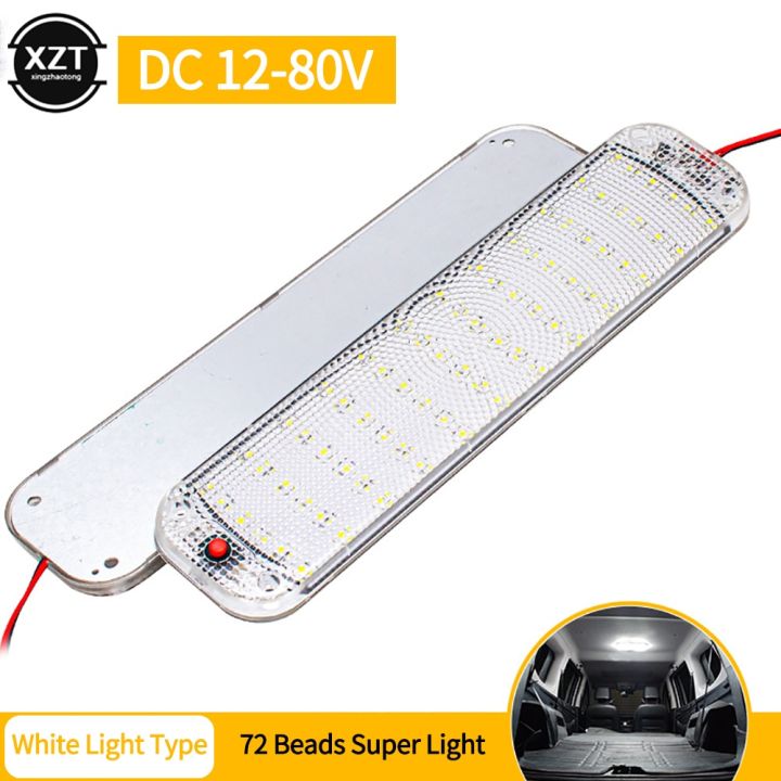 รถบรรทุกขนาดเล็ก12-80v-รถบรรทุก72led-ตู้หลอดไฟ-rv-ไฟอ่านหนังสือรถตู้ความสว่างสูง