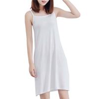 yuanhesheng ZONGPAN ผู้หญิงสีทึบชุด Camisole สปาเก็ตตี้สายยาวด้านบนลื่นชุดมินิ