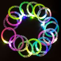 10/20/30/40/50 Pcs Led Bracelets Wristbands Glow In The Dark Party Supplies Neon Light Up Bracelet Toys Wedding Party Favor