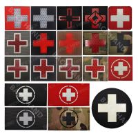 Emergency Kit Sticker Badge Reflective Glow-in-the-dark Cross Badge Magic Sticker Medical First Aid Kit Sticker Military Patches Adhesives Tape