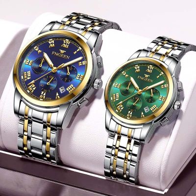 （A Decent035）สินค้าใหม่!!นาฬิกาผู้หญิงสแตนเลสแฟชั่น RoundQuartzFolding Strap Ladies Date Wrist Watches