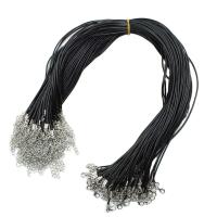 10Pcs 1.5Mm Hitam Multiwarna Kulit Tali Adjustable Rantai Dikepang 45Cm Tali untuk DIY Kalung Gelang Perhiasan Membuat temuan