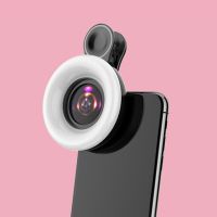 Mobile Selfie Fill Light 3 in 1 15X Macro Lens Rechargeable Portable LED Ring Flash Selfie Light Live Ring Light