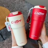 620ml Car Mounted Coffee Cup Portable Direct Drinking Cup Color Thermal Cup Insulation Cup Frosted Insulation High Thermal Value D3Q5