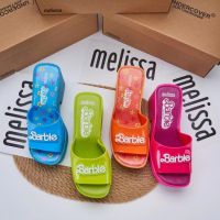 2023 Melissa New Jelly Shoes, High Heels, Thick Soles, One Line Slippers, Fragrant Shoes, Womens Sandals