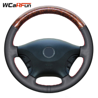 WCaRFun Black Artificial Leather Steering Wheel Cover for Mercedes Benz Viano w639 2003-2010 Vito 2010-2015