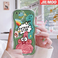 เคส JIUMOO สำหรับ Realme C2 C2S เคส A1K OPPO เคสปลาดาวแพททริกลายการ์ตูนขอบเนื้อครีมนิ่มเคสมือถือกันกระแทกแบบใสสร้างสรรค์เคสโปร่งใสลายกล้องถ่ายรูปซิลิกาเจลฝาครอบป้องกัน