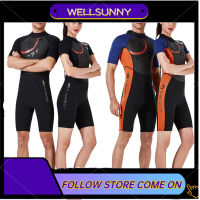 Wellsunny ชุดดำน้ำ Baju Menyelam Neoprene 1.5มม.,ชุดว่ายน้ำว่ายน้ำรักษาความอบอุ่นชิ้นเดียวชุดตกปลาอุปกรณ์ดำน้ำดำน้ำ