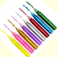 【CC】 1pc Colored Glitter Adhesive Paper Crafts Student Stationery Child Painting Pigment Super Glue