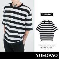 Yuedpao No.1 เสื้อยืด Signature Overszie ผ้าหนาทรงสวย ยับยากรีดง่าย รับประกันไม่ย้วย 2 ปี  เสื้อยืดโอเวอร์ไซส์ Stripe