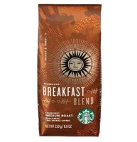 STARBUCKS Breakfast Blend Bean Roasted (USA Imported) สตาร์บัค เมล็ดกาแฟคั่ว เบรคฟาสท์ เบลนด์ 250g.