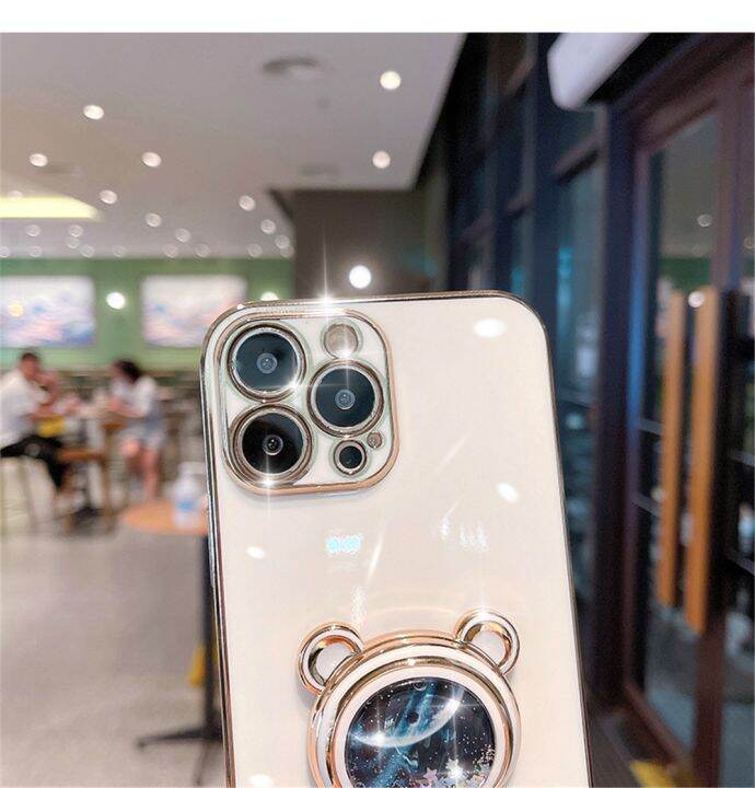 shine-electron-เคสโทรศัพท์สายรัดทรายเป็นประกายสำหรับ-iphone-13-12-11-14-pro-max-xr-xs-max-x-7-8-6s-plus-ปลอกซิลิโคนขาตั้งขนาดเล็ก