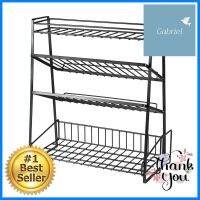 ชั้นวางเครื่องปรุง 4 ชั้น KECH MODISH สีดำ4-TIER SPICE RACK KECH MODISH BLACK **ขายดีที่สุด**