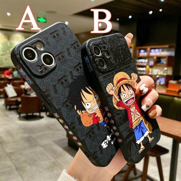 cod-dsfdgfnn-เคสไอโฟน11สีดําวันพีชลูฟี่-ลายแถบข้างขอบเหลี่ยม-เคสซิลิโคน-สำหรับ-เคส-apple-iphone-11-13-se2-2020-6-8-เคสไอi11-เคสไอโฟน6sพลัส-x-12-13-pro-max-เคส-i8plus-เคสไอโฟน7พลัส-xr-เคสไอโฟนxs-เคสไอโ