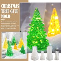 Christmas Tree Silicone Resin Mold Diy Crystal Epoxy Decoration Light Table Xmas Mold Night Small Silicone Mirror T4h9