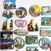 【YF】☒☸  Singapore  Fridge Magnets Tourism Souvenir Refrigerator Magnetic Sticker Collection Handicraft