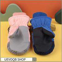 UEVOQB SHOP กันน้ำกันน้ำได้ ถุงมือสกีสำหรับเด็ก กันลื่น หนาอบอุ่น ถุงมือนวม น่ารักน่ารักๆ กันลม ถุงมือสำหรับเด็ก สโนว์บอร์ดหิมะ