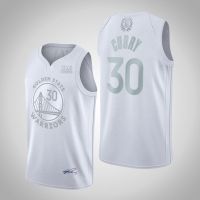 ǎ➤↯เสื้อกีฬาแขนสั้น ปักลายโลโก้ Golden State Warriors No.30 Curry Jersey พร้อมโลโก้ MVP