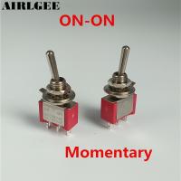 5 Pcs AC 250V/2A 120V/5A Momentary Type Self Reset SPDT 2 Positions ON-ON Toggle Switches Electrical Circuitry  Parts