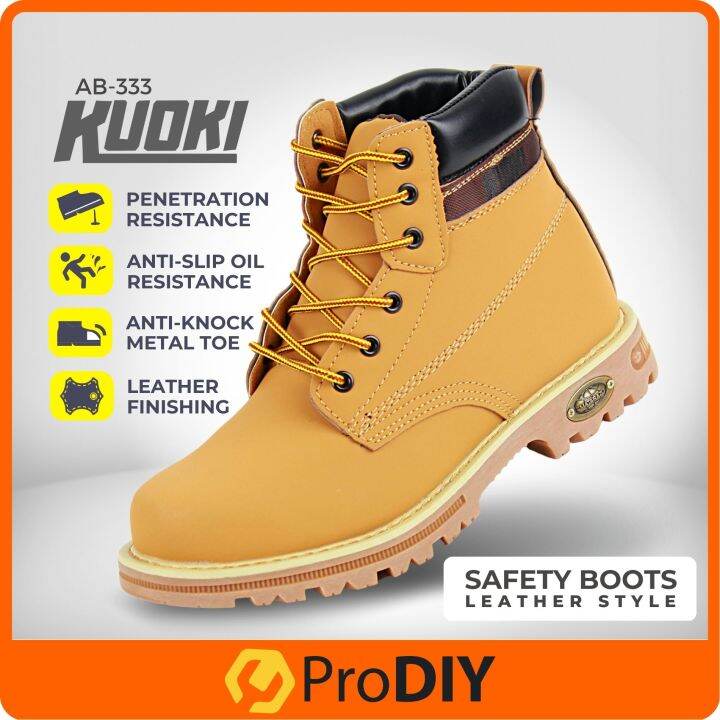 PRODIY KUOKI Safety Boots High Cut Kasut Safety Boot Lelaki Kasut Keselamatan Kasut Savety Boot