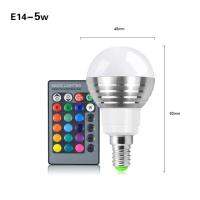 1ชิ้น E27ไฟไฟ LED กลางคืนบรรยากาศตกแต่งคริสต์มาส16 RGB สีน่ารัก5W 110V - 220V หลอดไฟสปอตไลท์โคมไฟ LED + รีโมท IR