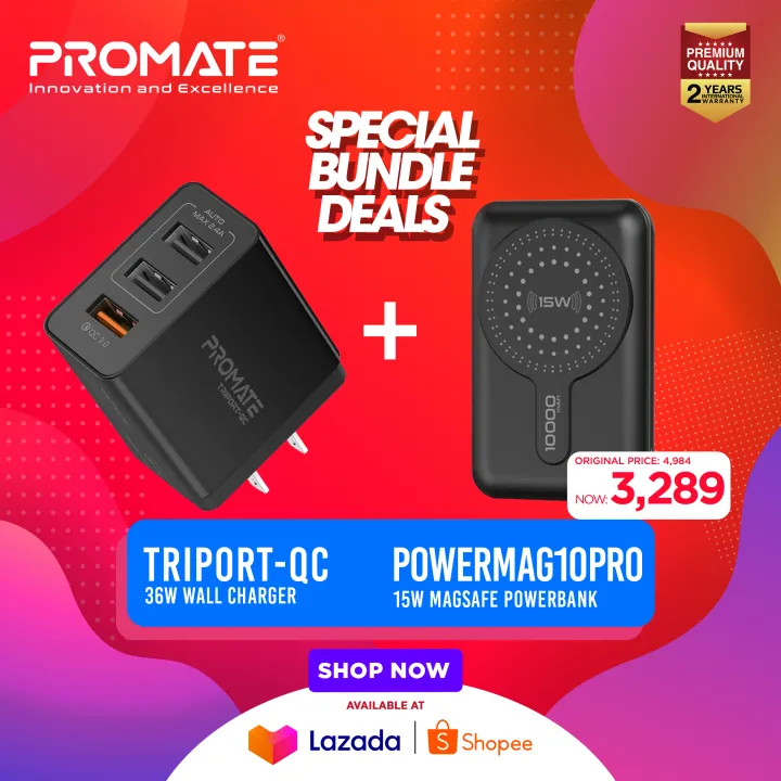 Promate PowerMag10Pro SuperCharge Safe Wireless Charging Power