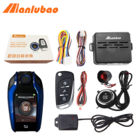 Manlubao D【With Siren】Car Liquid Lcd Key Anti-Theft System Vibration Alarm Push Button Start Engine Start Stop For Honda Toyota Hyundai Mitsubishi Nissan Suzuki Etc