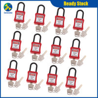 Tachiuwa 12x ฉนวนกุญแจมือความปลอดภัยกุญแจ Lockout Tagout Padlocks ล็อค,คีย์กุญแจที่แตกต่างกัน,ทนทาน