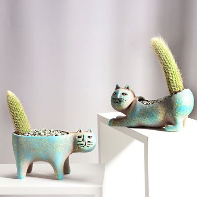 【CC】 Pot Succulent Pots Vase Cartoon Planters for Indoor Decoration