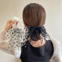 Fashion Love Polka Dot Mesh Hair Scrunchies Elastic Hair Bands Women Hair Ties Girls Accessories Rubber Band Ponytail Scrunchies Hair Accessories