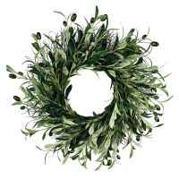 Artificial Garland Peace Olive Leaf Wreath Ornaments Olive Branch Door Ring Wedding Decoration Holiday Window Home Ornaments