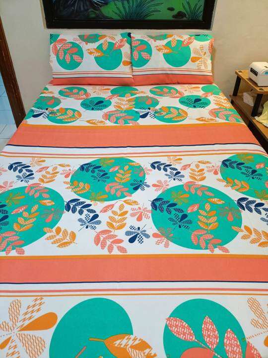 Green Circle Bedsheets 3 in 1 Set 100 Premium Canadian Cotton